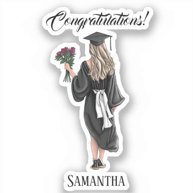 Personalized Watercolor Graduation (3) (Front)