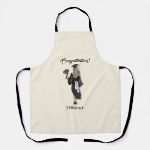 Personalized Watercolor Graduation (3) Apron