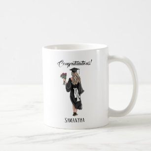 Personalized Watercolor Graduation (3) Coffee Mug