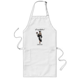 Personalized Watercolor Graduation (3) Long Apron
