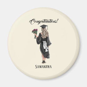 Personalized Watercolor Graduation (3) Magnet