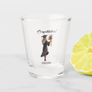 Personalized Watercolor Graduation (5) Shot Glass