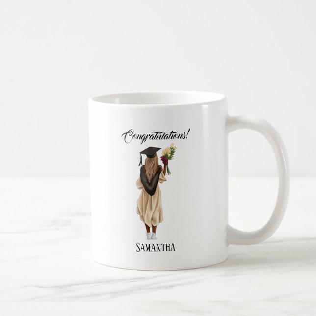 Personalized Watercolor Graduation (6) Coffee Mug (Right)