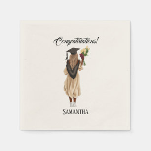 Personalized Watercolor Graduation (6) Napkin