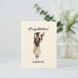 Personalized Watercolor Graduation (6) Postcard