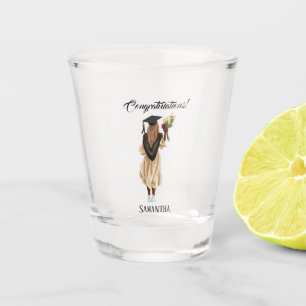 Personalized Watercolor Graduation (6) Shot Glass