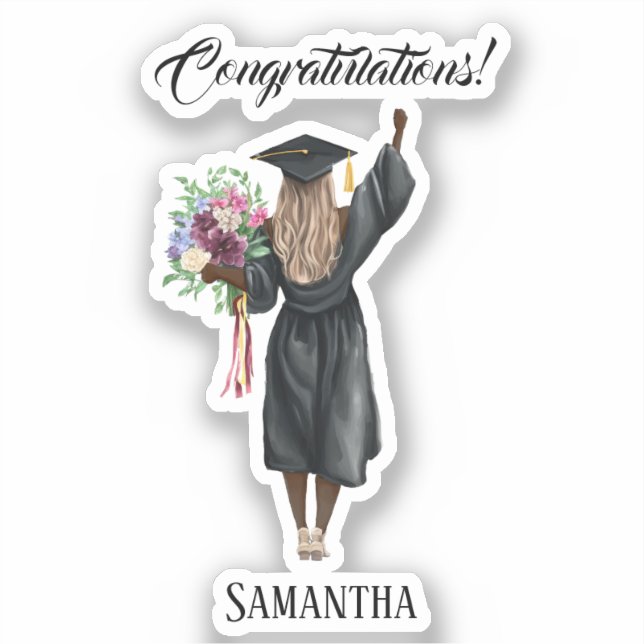 Personalized Watercolor Graduation (7) (Front)