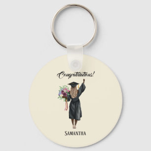 Personalized Watercolor Graduation (7) Keychain