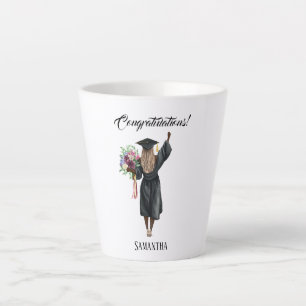 Personalized Watercolor Graduation (7) Latte Mug