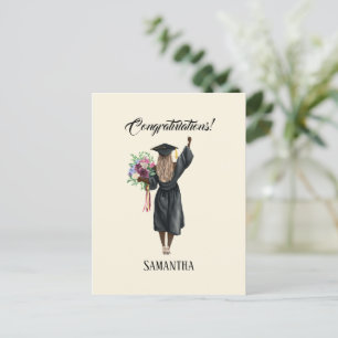 Personalized Watercolor Graduation (7) Postcard