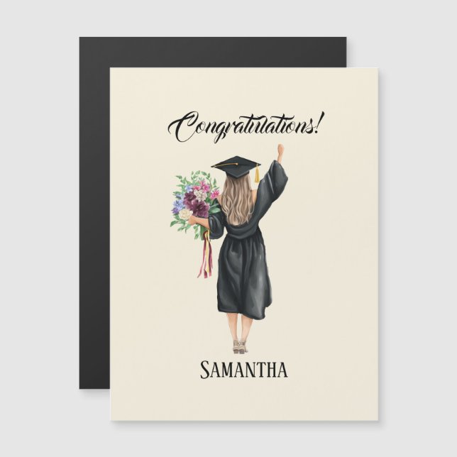 Personalized Watercolor Graduation (8) (Front/Back)