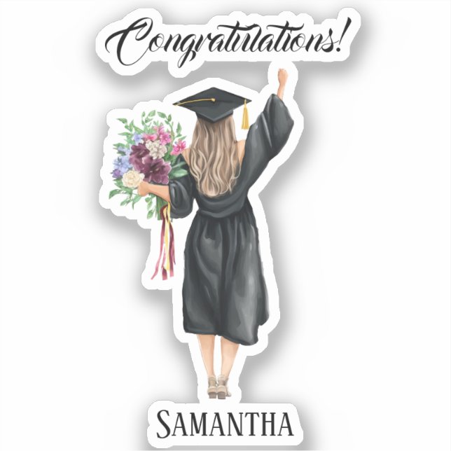 Personalized Watercolor Graduation (8) (Front)