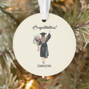 Personalized Watercolor Graduation (8) Ornament