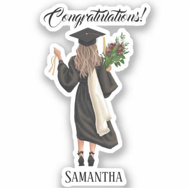 Personalized Watercolor Graduation (9) (Front)