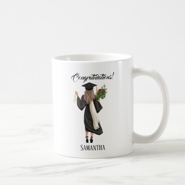 Personalized Watercolor Graduation (9) Coffee Mug (Right)