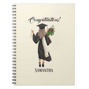 Personalized Watercolor Graduation (9) Notebook