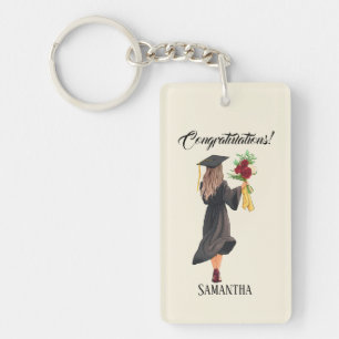 Personalized Watercolor Graduation Keychain