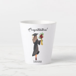 Personalized Watercolor Graduation Latte Mug