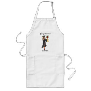 Personalized Watercolor Graduation  Long Apron