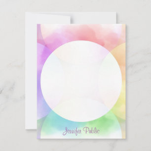 Personalized Watercolor Handwritten Monogram Card