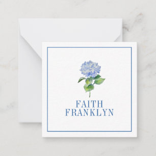 Personalized Watercolor Hydrangea Calling Card