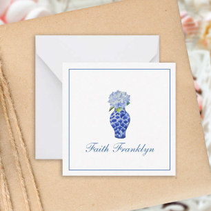 Personalized Watercolor Hydrangea calling Card
