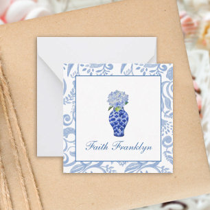 Personalized Watercolor Hydrangea calling Card
