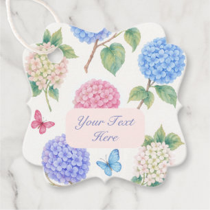 Personalized Watercolor Hydrangea Gift Tag 