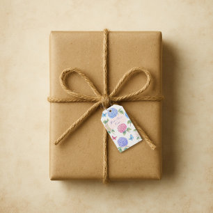 Personalized Watercolor Hydrangea Gift Tag