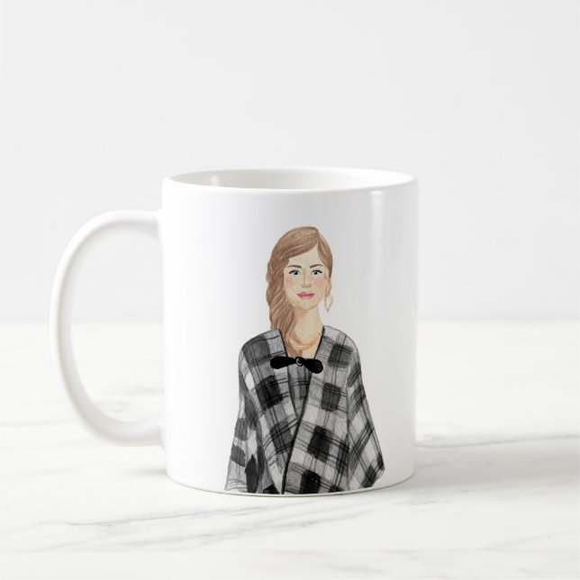 Personalized Watercolor Image Mug (Left)