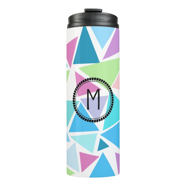 Personalized Watercolor Initial Travel Mug (Front)