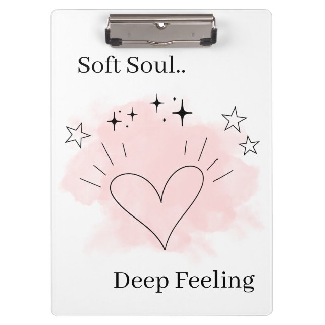 Personalized Watercolor Line Art Clipboard (Front)