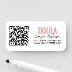 Personalized Watercolor Midwife DOULA Name Tag