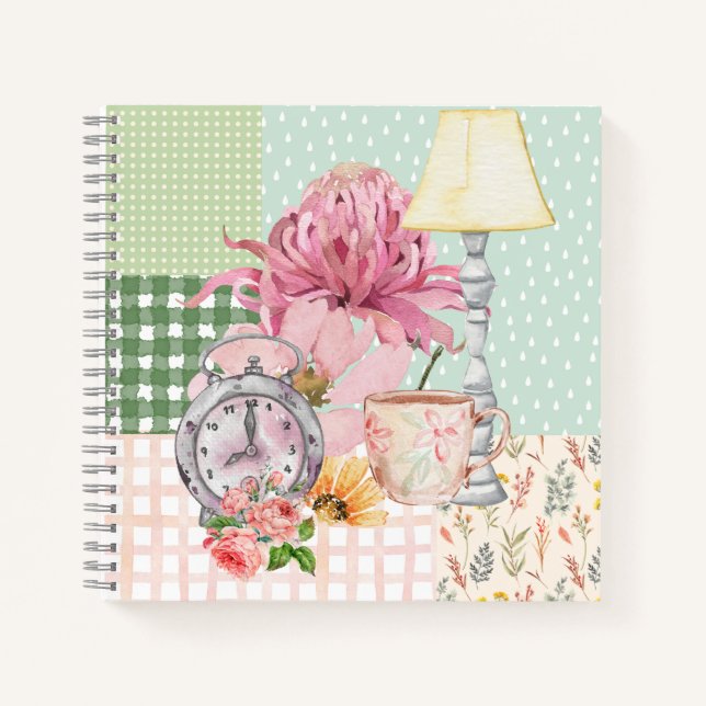 Personalized watercolor painting artwork Girly Notebook (Front)