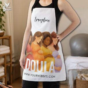 Personalized Watercolor Protective DOULA Apron