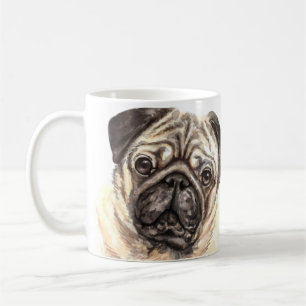 Personalized Watercolor Pug Mug