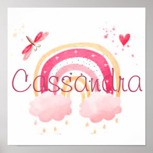 Personalized watercolor rainbow poster