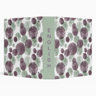 Personalized Watercolor School/Work Subject Binder