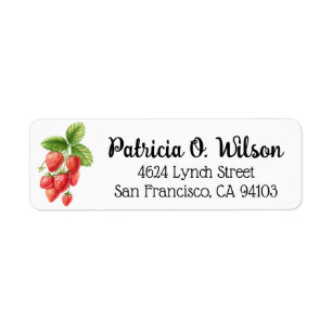 Personalized Watercolor Strawberry Plant