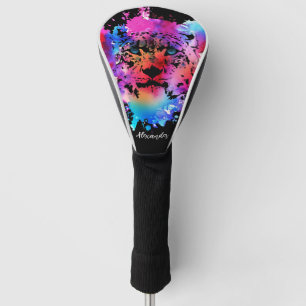 Personalized Watercolor Tiger Head Golf Head Cover
