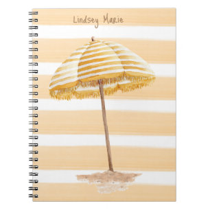 Personalized Watercolor Umbrella Notebook