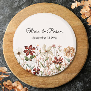Personalized Watercolor Vintage Wildflower Meadow Magnet