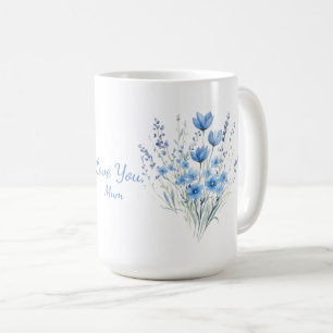 Personalized Watercolor Wildflower Bouquet Mug
