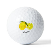 Personalized Watercolor Yellow Lemons