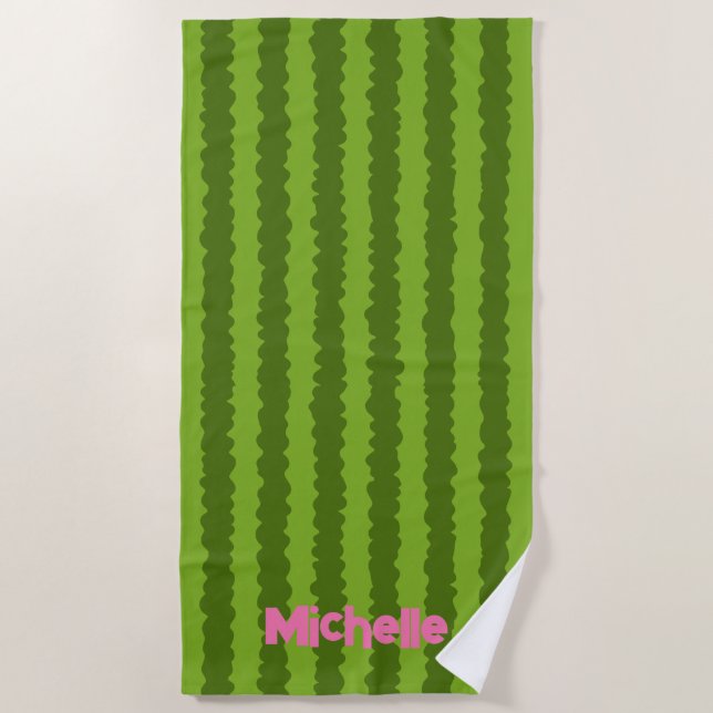 Personalized Watermelon Beach Towel (Front)