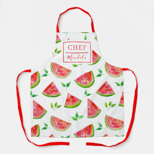 Personalized Watermelon Pattern Chef Apron