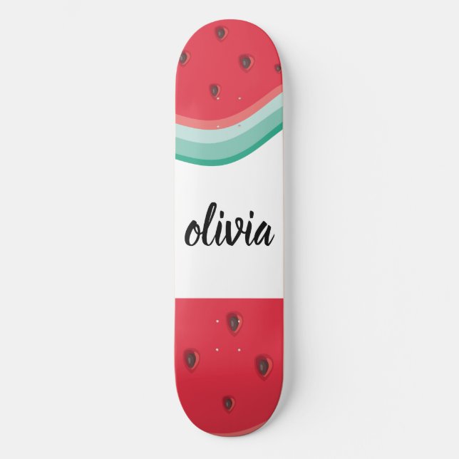 Personalized watermelon skateboard (Front)