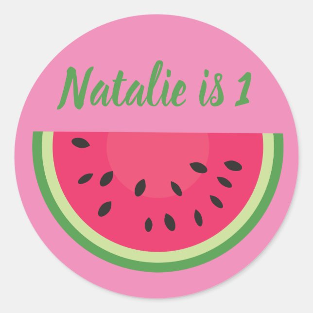Personalized Watermelon Stickers (Front)