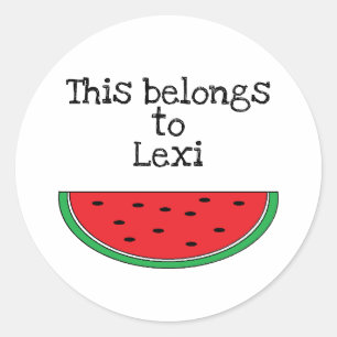 Personalized "Watermelon" Stickers