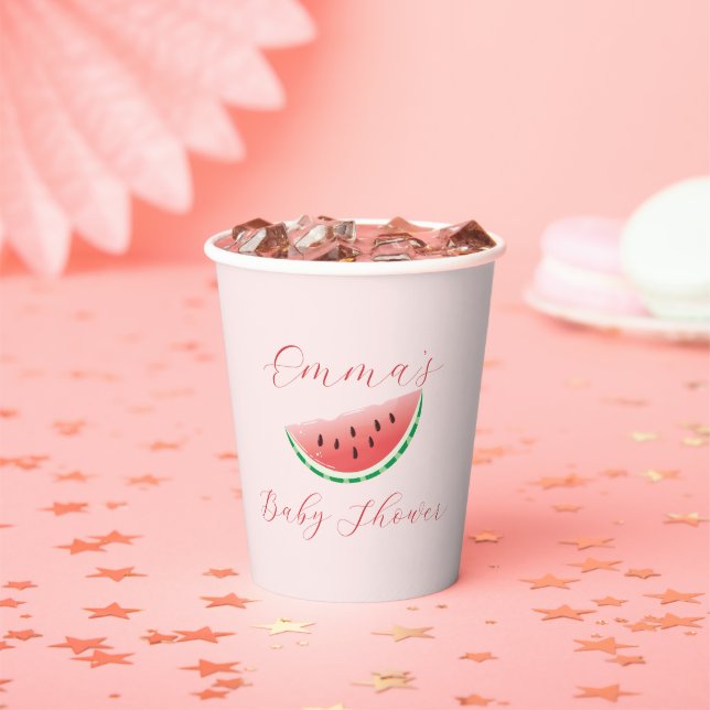 Personalized Watermelon Themed Paper Cups (Insitu)